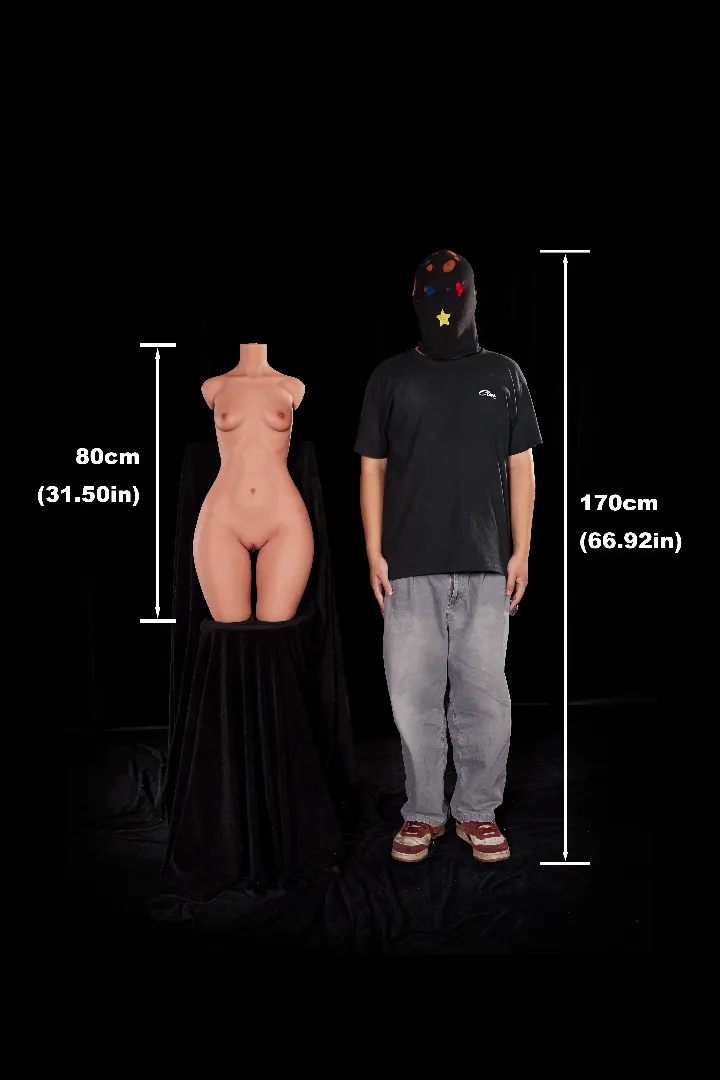 Buste de poupée sexuelle réaliste en silicone Climax 60cm